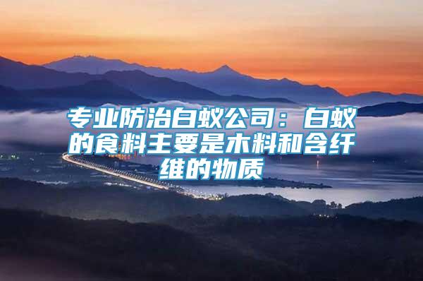 專業(yè)防治白蟻公司：白蟻的食料主要是木料和含纖維的物質(zhì)