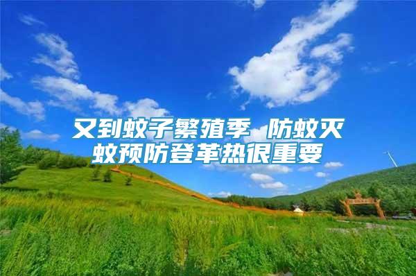 又到蚊子繁殖季 防蚊滅蚊預防登革熱很重要