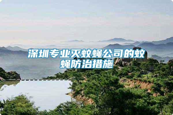 深圳專業(yè)滅蚊蠅公司的蚊蠅防治措施