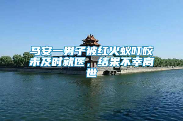 馬安一男子被紅火蟻叮咬未及時就醫(yī)，結(jié)果不幸離世