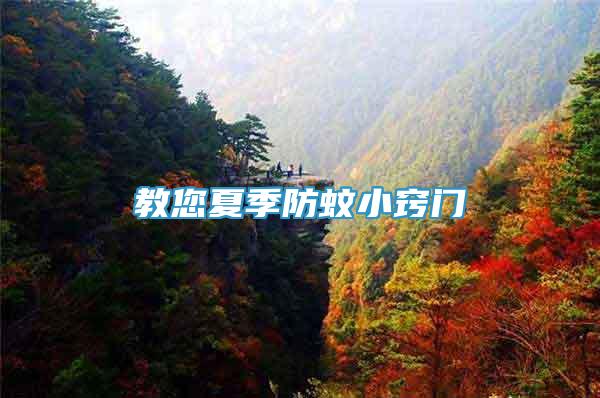 教您夏季防蚊小竅門