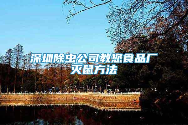 深圳除蟲公司教您食品廠滅鼠方法