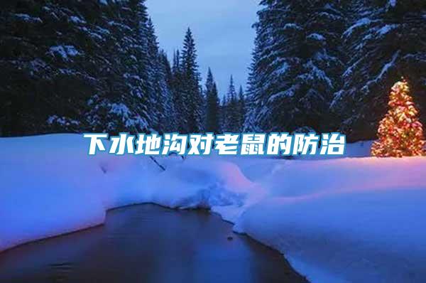 下水地溝對老鼠的防治