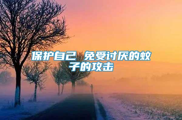 保護(hù)自己 免受討厭的蚊子的攻擊