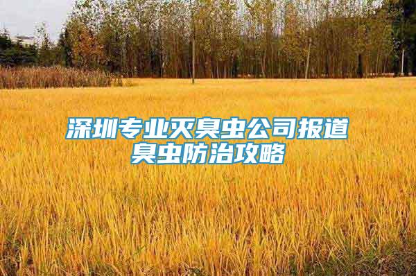 深圳專業(yè)滅臭蟲公司報(bào)道臭蟲防治攻略