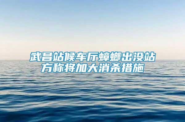武昌站候車廳蟑螂出沒站方稱將加大消殺措施