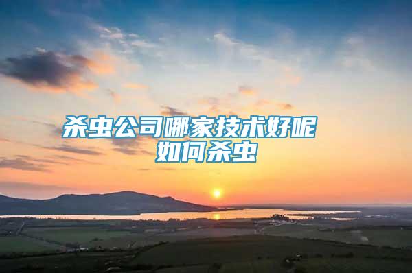 殺蟲公司哪家技術(shù)好呢  如何殺蟲