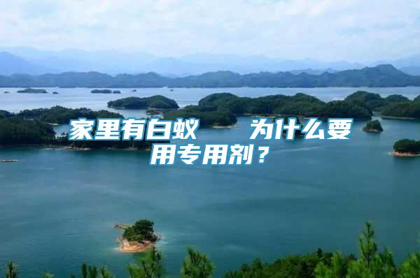 家里有白蟻   為什么要用專用劑？