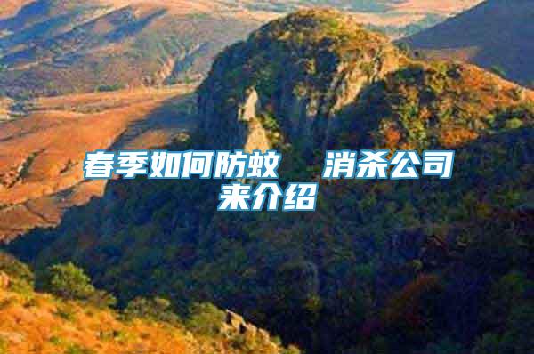 春季如何防蚊  消殺公司來介紹