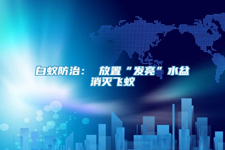 白蟻防治： 放置“發(fā)亮”水盆消滅飛蟻