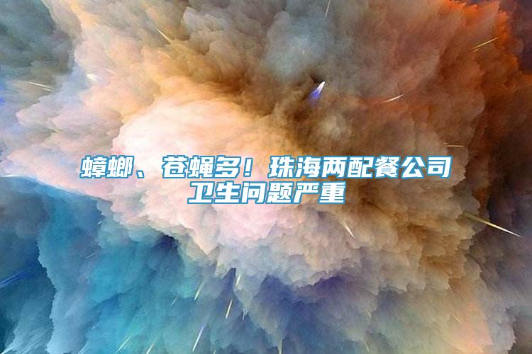 蟑螂、蒼蠅多！珠海兩配餐公司衛(wèi)生問(wèn)題嚴(yán)重