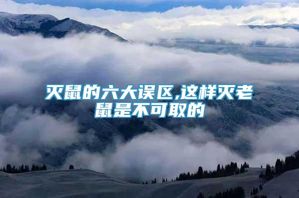滅鼠的六大誤區(qū),這樣滅老鼠是不可取的