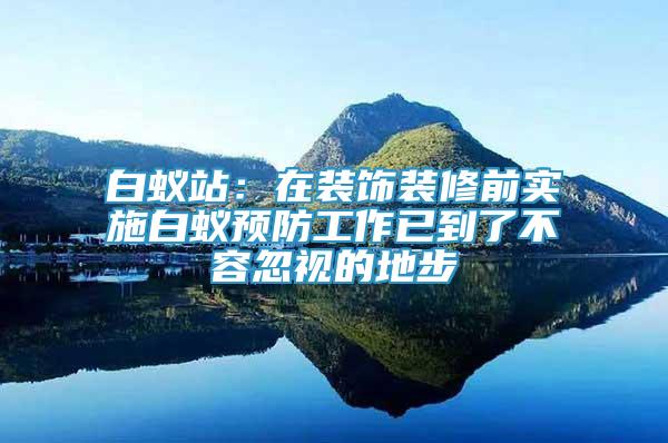 白蟻站：在裝飾裝修前實(shí)施白蟻預(yù)防工作已到了不容忽視的地步