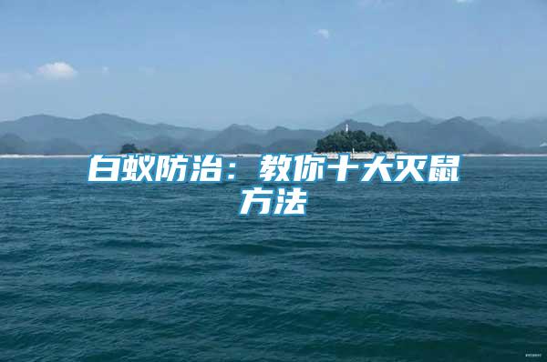 白蟻防治：教你十大滅鼠方法
