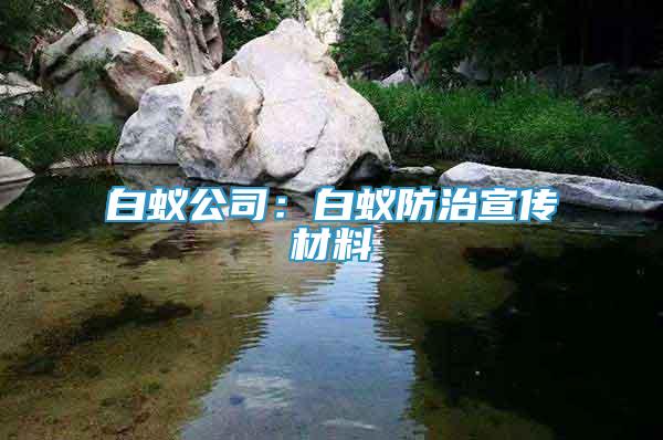 白蟻公司：白蟻防治宣傳材料
