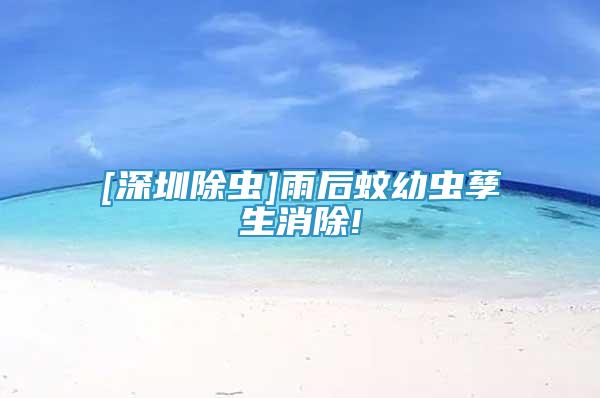 [深圳除蟲]雨后蚊幼蟲孳生消除!