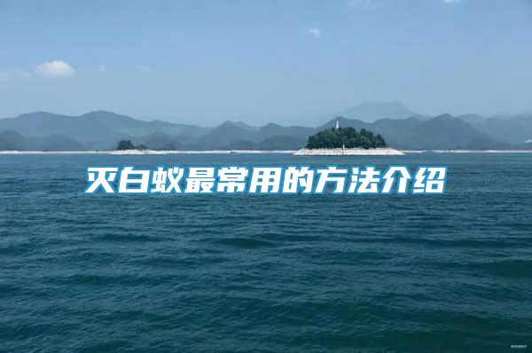 滅白蟻最常用的方法介紹