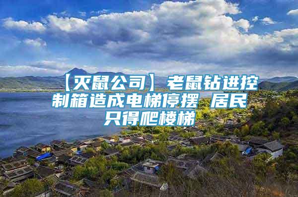 【滅鼠公司】老鼠鉆進控制箱造成電梯停擺 居民只得爬樓梯