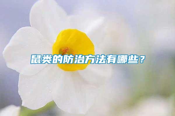 鼠類的防治方法有哪些？