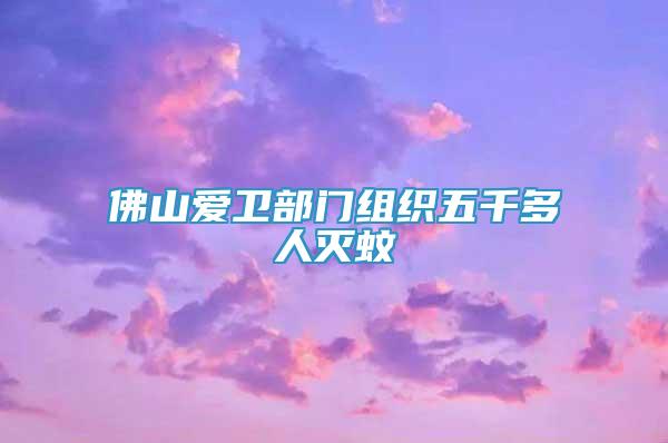佛山愛(ài)衛(wèi)部門(mén)組織五千多人滅蚊