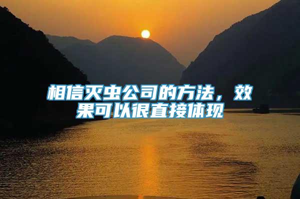 相信滅蟲公司的方法，效果可以很直接體現(xiàn)