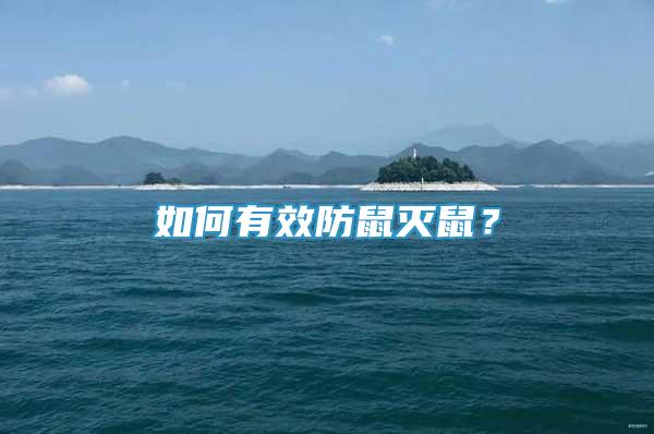 如何有效防鼠滅鼠？