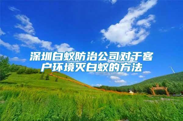 深圳白蟻防治公司對于客戶環(huán)境滅白蟻的方法