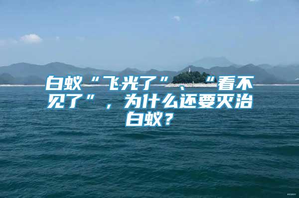 白蟻“飛光了”、“看不見了”，為什么還要滅治白蟻？