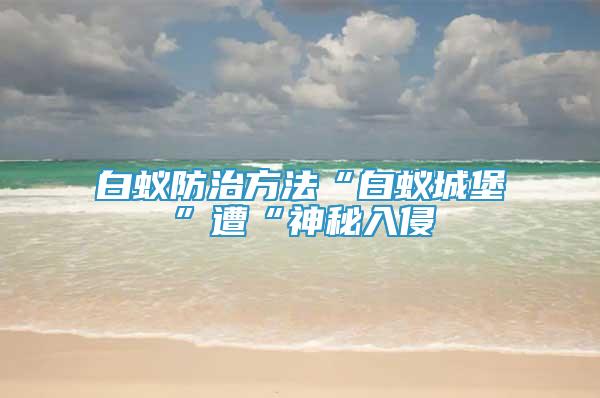 白蟻防治方法“白蟻城堡”遭“神秘入侵