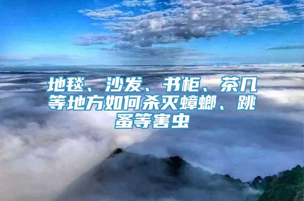 地毯、沙發(fā)、書柜、茶幾等地方如何殺滅蟑螂、跳蚤等害蟲