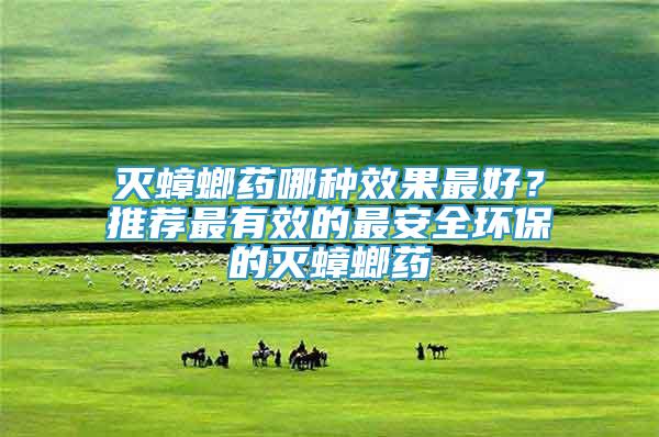 滅蟑螂藥哪種效果最好？推薦最有效的最安全環(huán)保的滅蟑螂藥