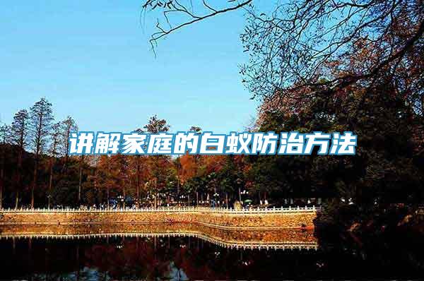 講解家庭的白蟻防治方法