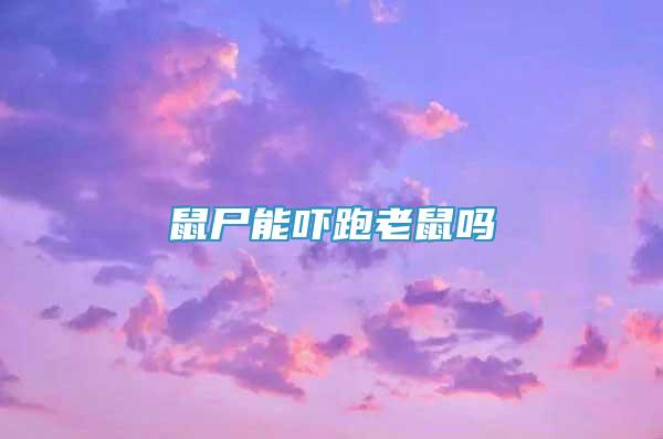 鼠尸能嚇跑老鼠嗎