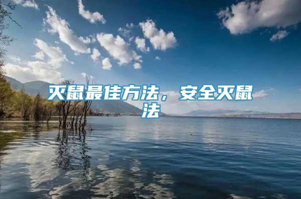 滅鼠最佳方法，安全滅鼠法