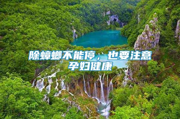 除蟑螂不能停，也要注意孕婦健康