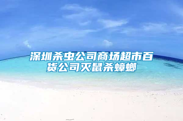深圳殺蟲(chóng)公司商場(chǎng)超市百貨公司滅鼠殺蟑螂