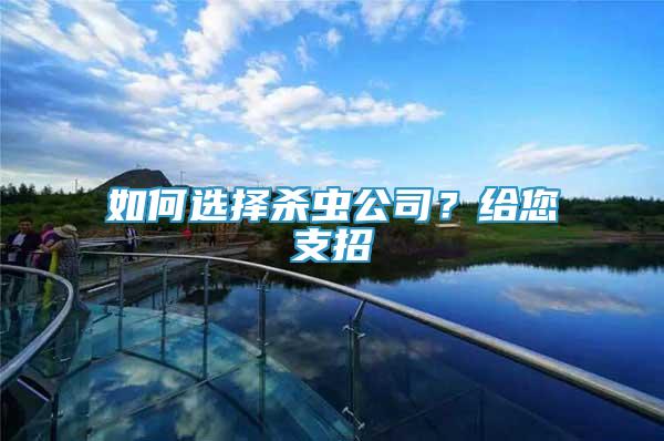 如何選擇殺蟲(chóng)公司？給您支招