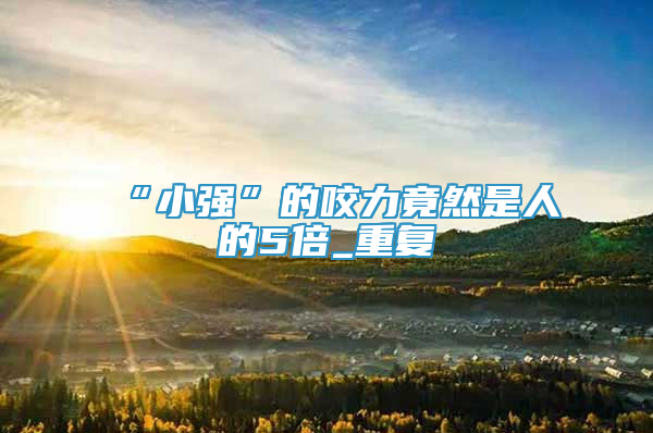 “小強(qiáng)”的咬力竟然是人的5倍_重復(fù)