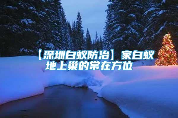 【深圳白蟻防治】家白蟻地上巢的常在方位