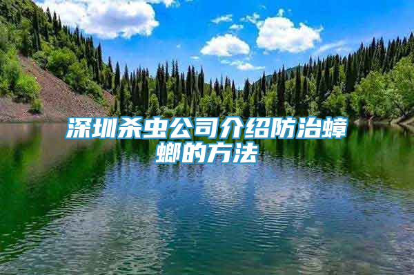 深圳殺蟲公司介紹防治蟑螂的方法