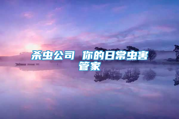 殺蟲公司 你的日常蟲害管家