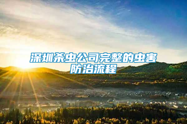 深圳殺蟲公司完整的蟲害防治流程