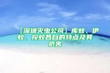 【深圳滅蟲公司】庫蚊、伊蚊、按蚊各自的特點及其危害